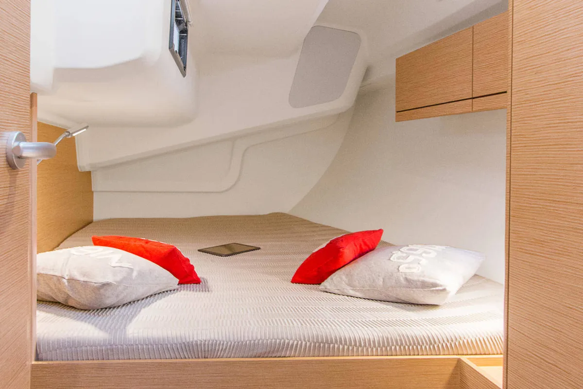Cabin on Faro, a Hanse Yachts Hanse 418 sailboat at Grad Biograd na Moru, Croatia