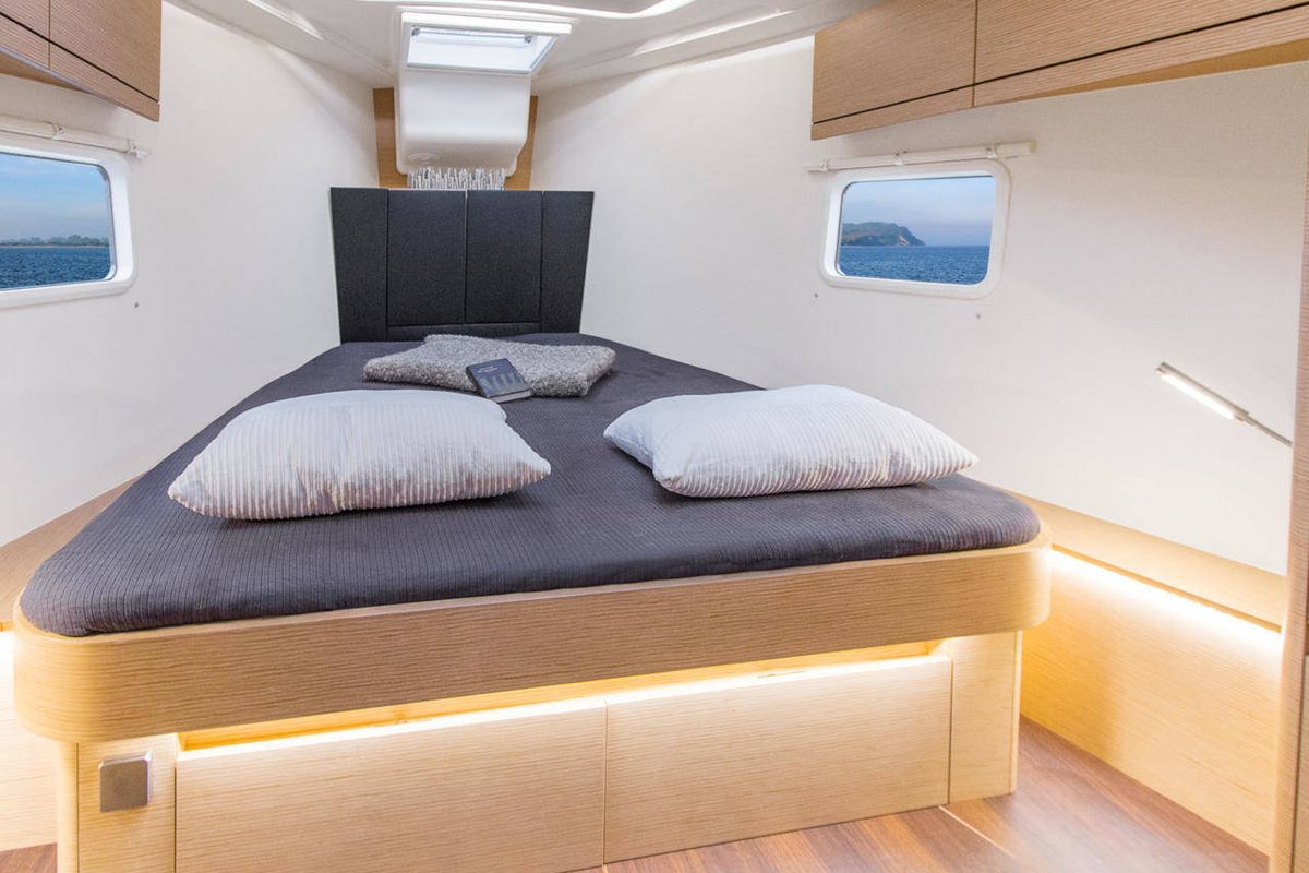 Cabin on Faro, a Hanse Yachts Hanse 418 sailboat at Grad Biograd na Moru, Croatia