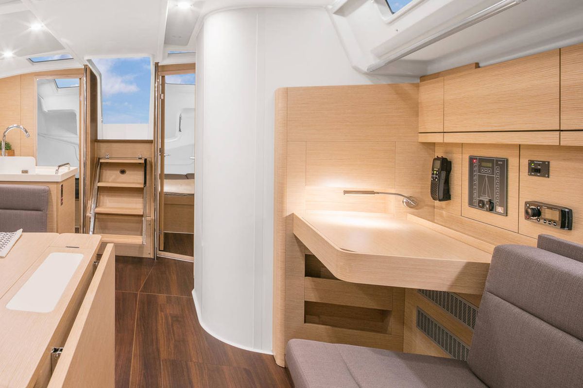 Salon of Faro, a Hanse Yachts Hanse 418 sailboat at Grad Biograd na Moru, Croatia