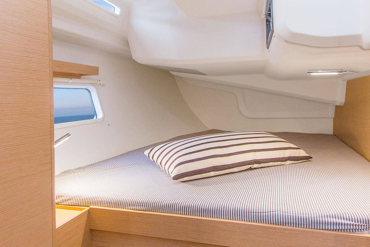 Cabin on Faro, a Hanse Yachts Hanse 418 sailboat at Grad Biograd na Moru, Croatia