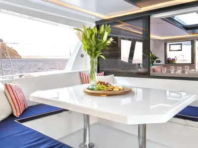 Deck of Moorings 4500L/10 Exclusive, a Leopard 45 catamaran at Road Town, British Virgin Islands