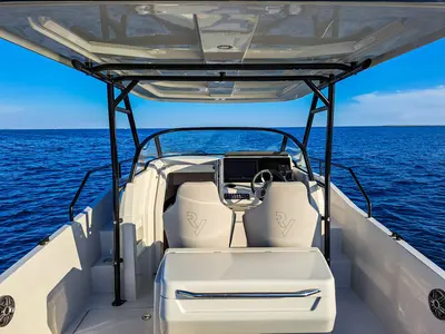 Cockpit of Ryck 280, a Ryck Yachts Ryck 280 motorboat at Grad Pula, Croatia