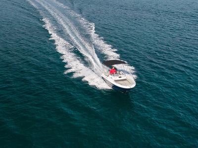 Exterior view of Cap Camarat 5.5 WA, a Jeanneau Cap Camarat 5.5 WA motorboat at Općina Medulin, Croatia