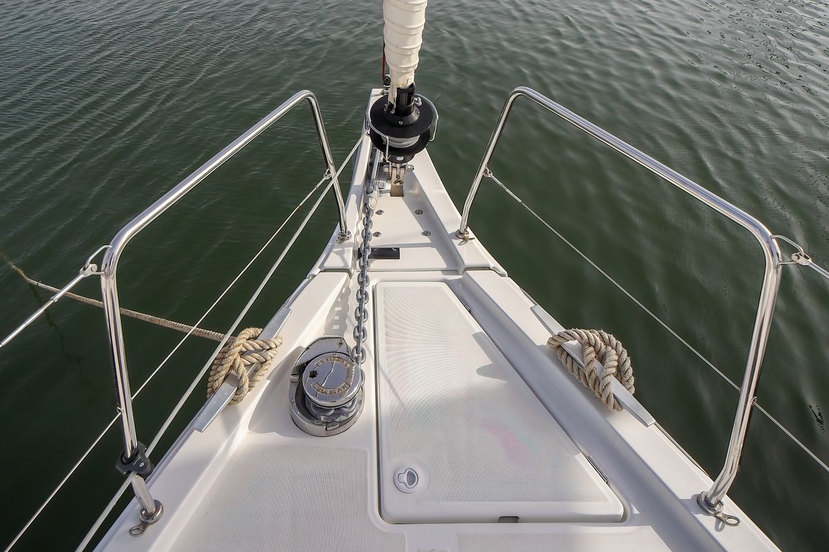 Exterior view of Briseide - Comfort line, a Beneteau Oceanis 51.1 sailboat at Olbia, Italy
