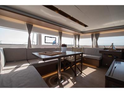 Salon of For Sail Again, a Lagoon 50 catamaran at Athens, Greece