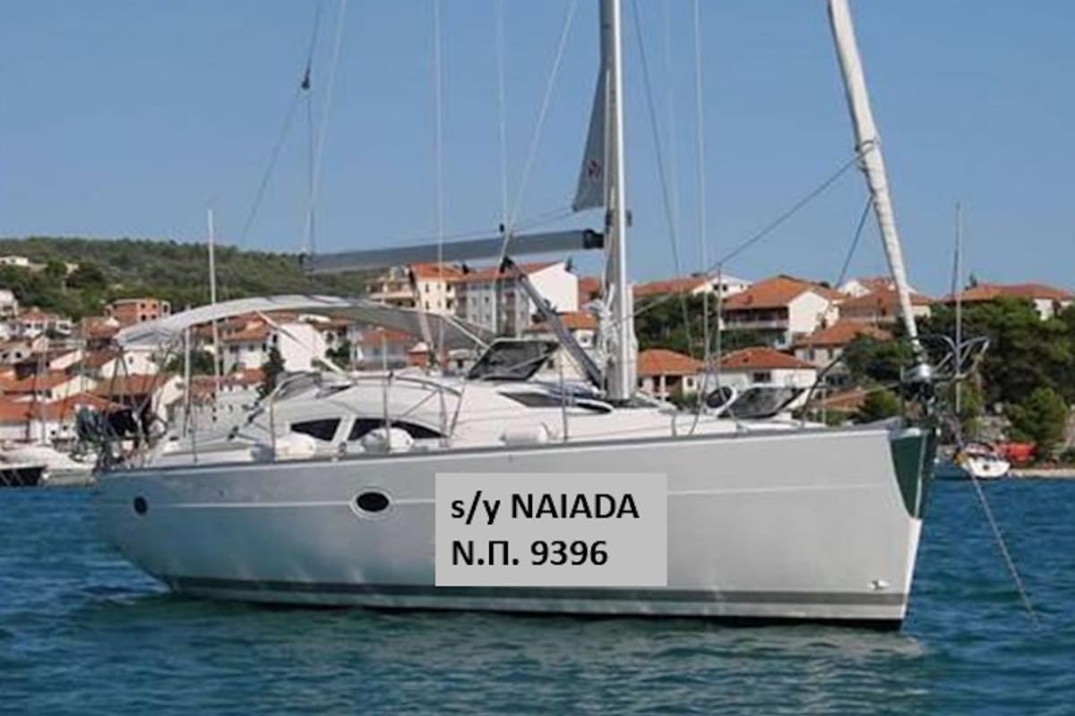 NAIADA , a Elan Impression 384 sailboat at Piraeus, Greece