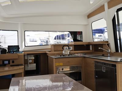 Galley of Star II, a Excess 11 catamaran at Alameda, United States