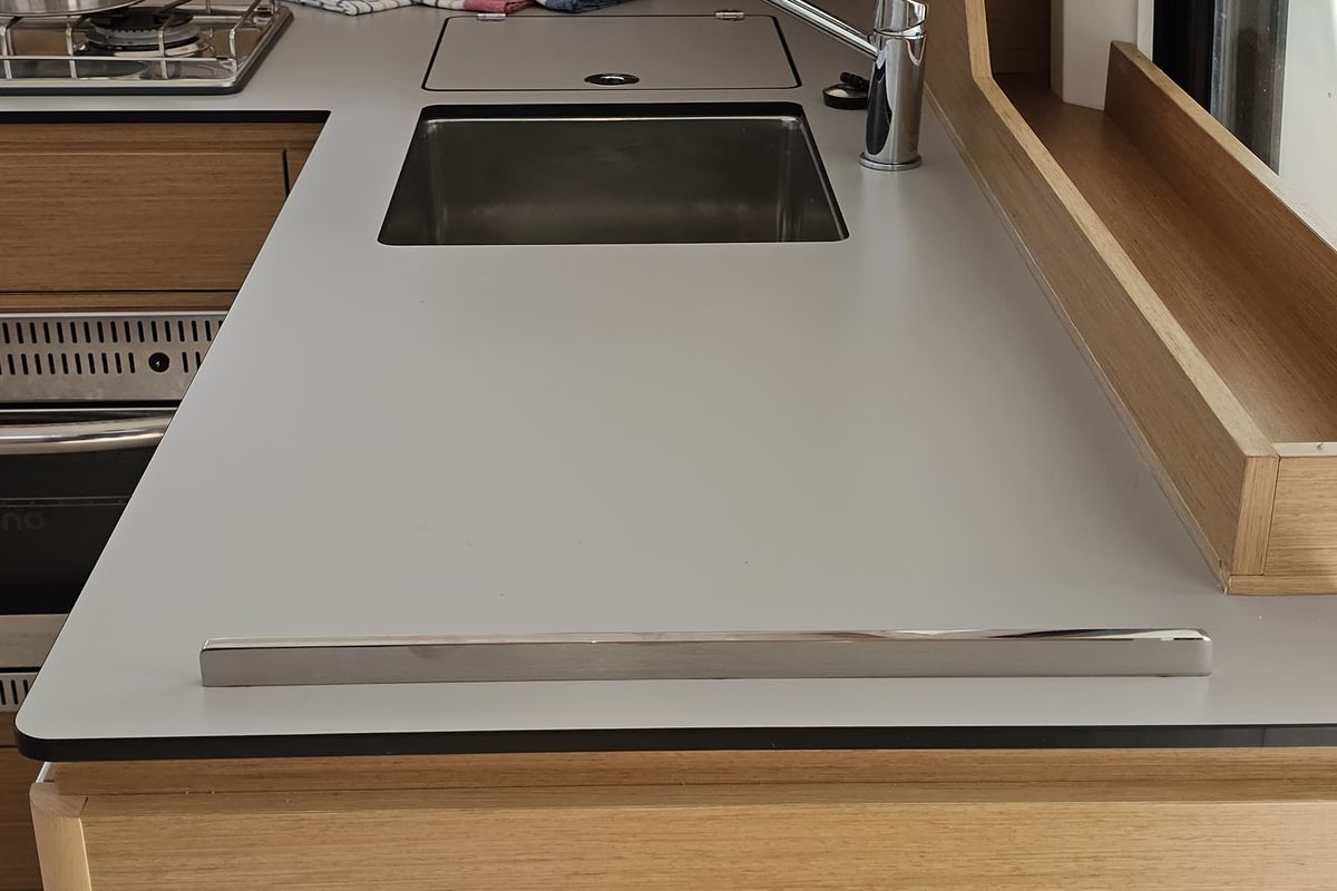 Galley of Star II, a Excess 11 catamaran at Alameda, United States
