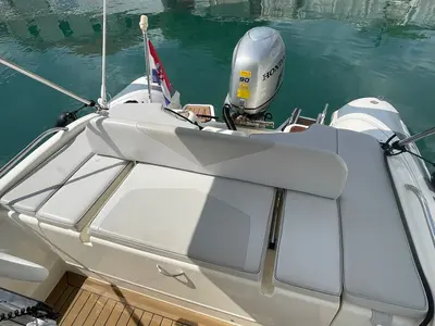 Deck of JokerBoat Wilde, a Jokerboat Wide 520 rib at Grad Trogir, Croatia