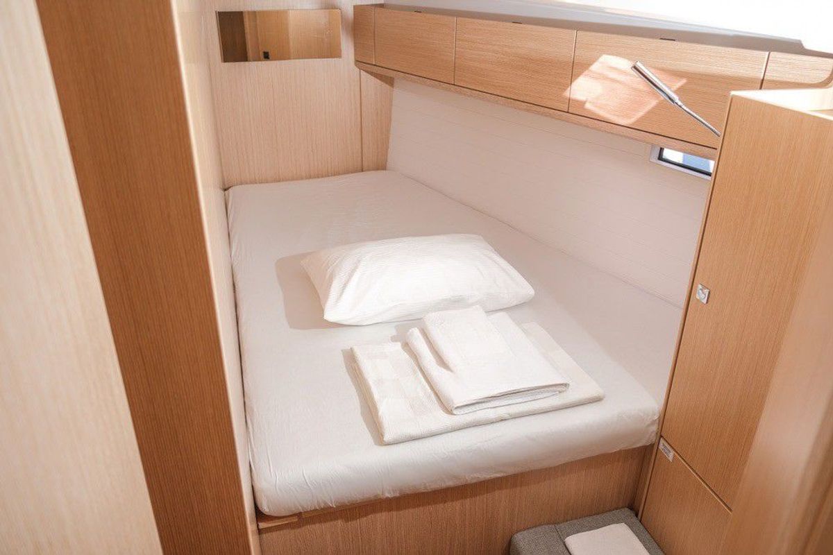 Cabin on Istanbul, a Bavaria Cruiser 46 sailboat at Fethiye, Turkey