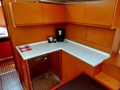 Galley of Promitheas, a Bavaria C57 sailboat at Athens, Greece