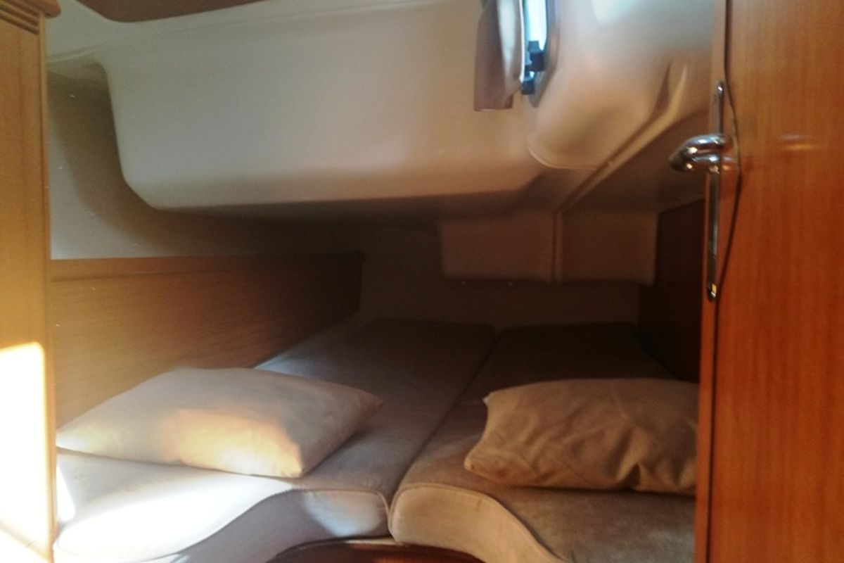 Cabin on REN - TOTAL REFIT 2018, a Jeanneau Sun Odyssey 43  sailboat at Athens, Greece