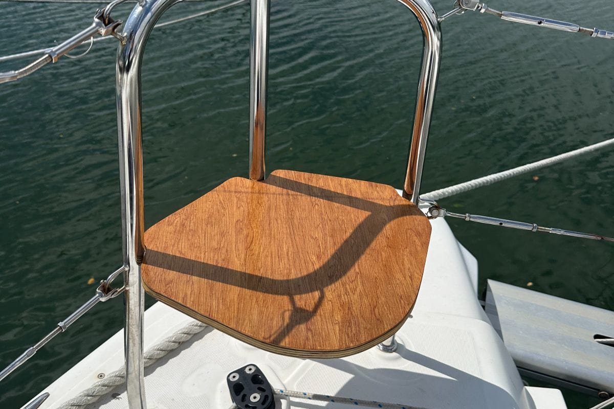 Deck of Tigra, a Lagoon 42 catamaran at Le Gosier, France