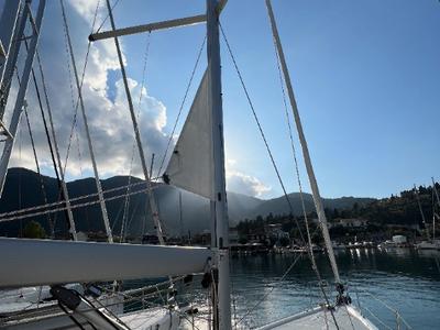 Salon of MariMar, a Beneteau Oceanis 46.1 sailboat at Municipal Unit of Lefkada, Greece