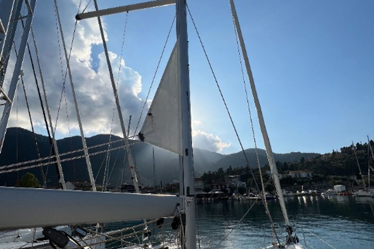Salon of MariMar, a Beneteau Oceanis 46.1 sailboat at Municipal Unit of Lefkada, Greece