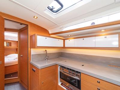 Galley of Imagine, a Dufour 470 sailboat at Kos, Greece