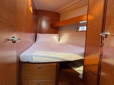Cabin on Rita, a Dufour 460 Grand Large sailboat at es Jonquet, Spain