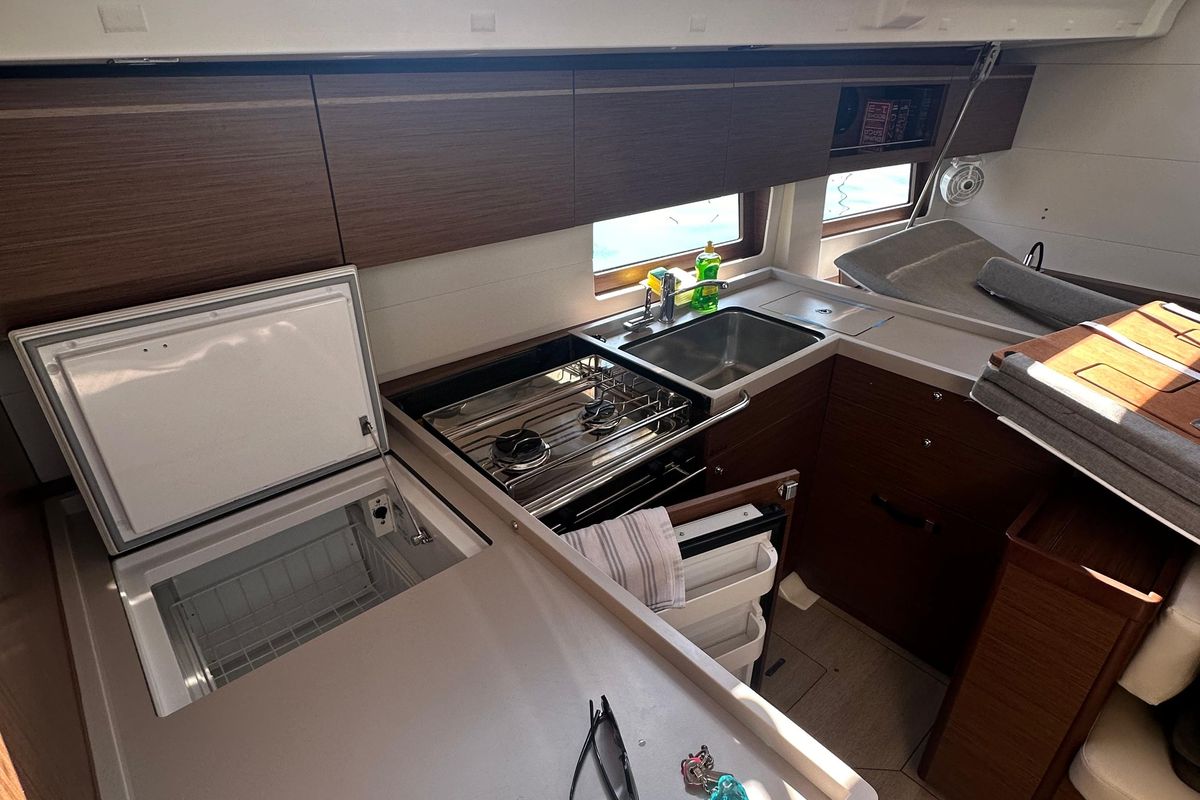 Galley of Dune, a Beneteau Oceanis 51.1 sailboat at Općina Rogoznica, Croatia