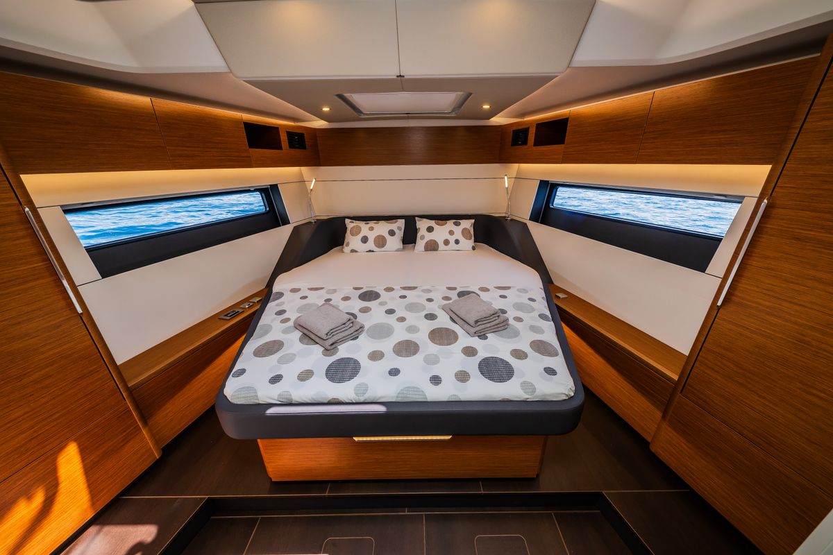 Cabin on Darling Ow, a Hanse Yachts Hanse 510 sailboat at Seget Donji, Croatia