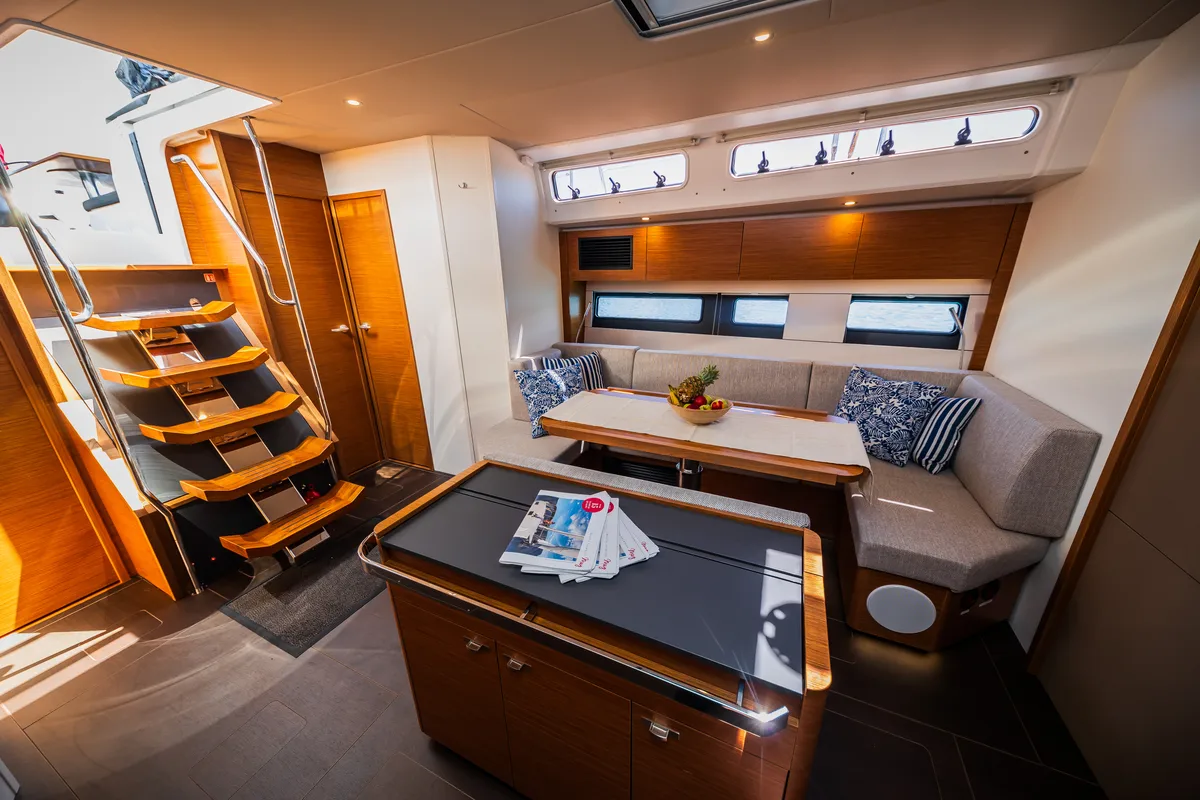 Salon of Darling Ow, a Hanse Yachts Hanse 510 sailboat at Seget Donji, Croatia
