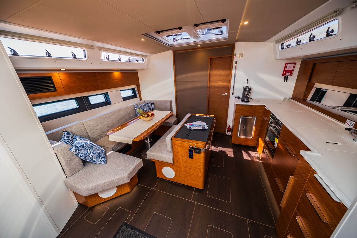 Salon of Darling Ow, a Hanse Yachts Hanse 510 sailboat at Seget Donji, Croatia