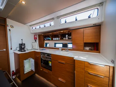 Galley of Darling Ow, a Hanse Yachts Hanse 510 sailboat at Seget Donji, Croatia
