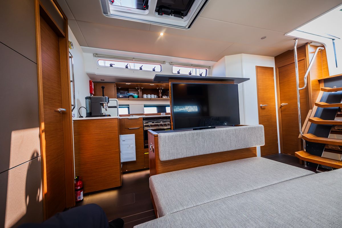Salon of Darling Ow, a Hanse Yachts Hanse 510 sailboat at Seget Donji, Croatia