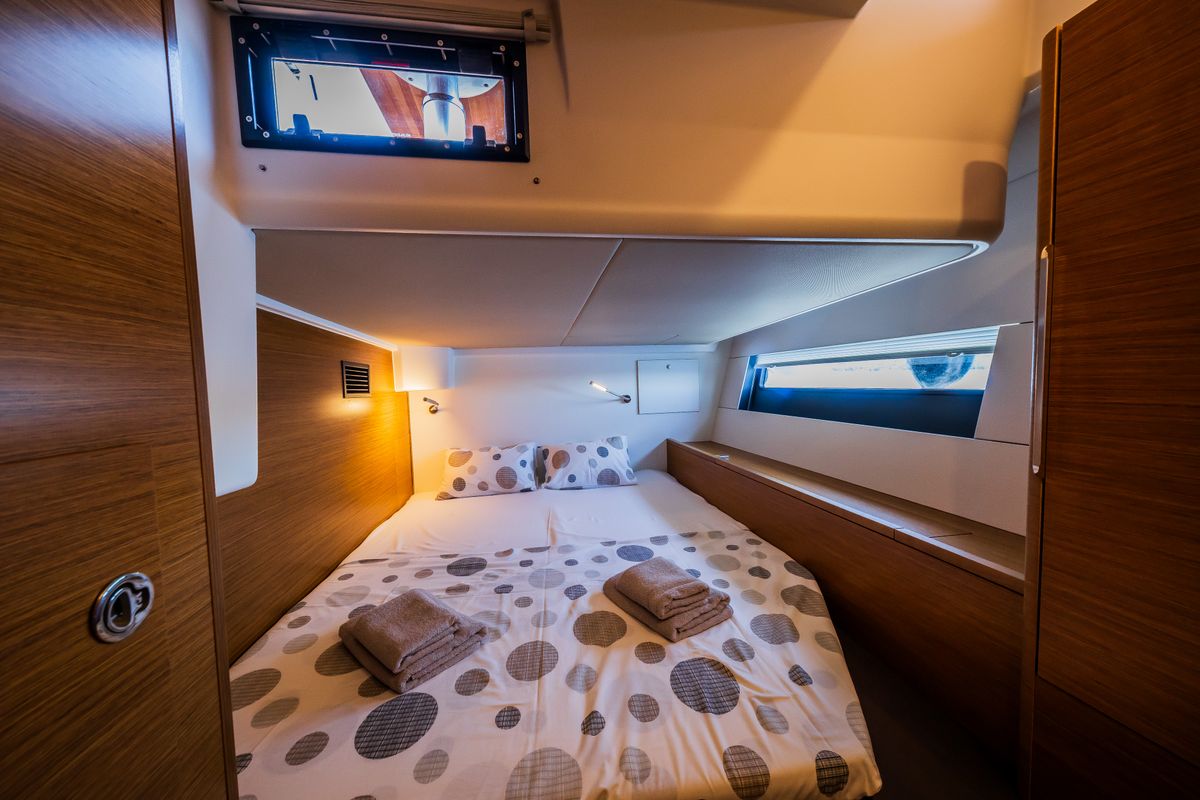 Cabin on Darling Ow, a Hanse Yachts Hanse 510 sailboat at Seget Donji, Croatia