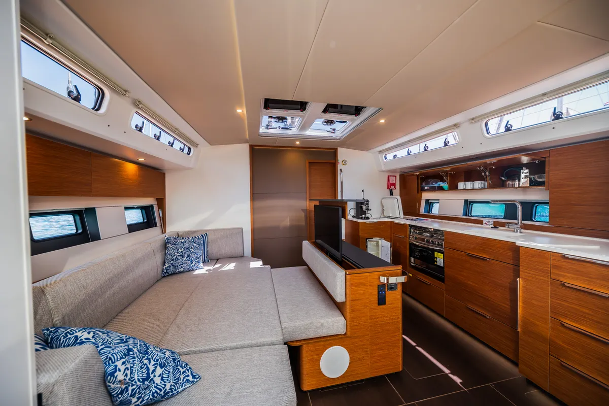 Salon of Darling Ow, a Hanse Yachts Hanse 510 sailboat at Seget Donji, Croatia