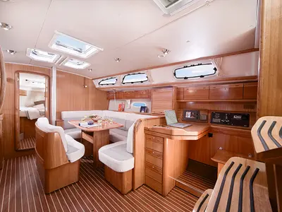 Salon of Ariadni, a Bavaria Cruiser 46 sailboat at Municipal Unit of Lefkada, Greece