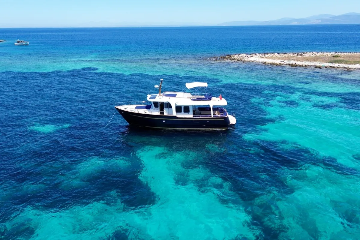 Exterior view of Sevill, a Gulet Custom built 183 yacht at Bodrum, Turkey