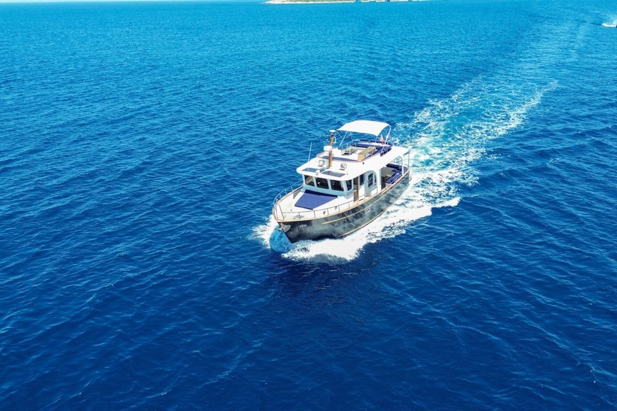 Exterior view of Sevill, a Gulet Custom built 183 yacht at Bodrum, Turkey