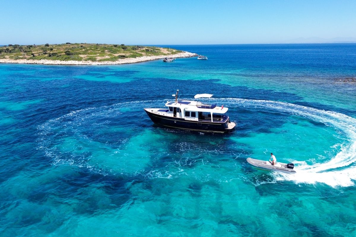 Exterior view of Sevill, a Gulet Custom built 183 yacht at Bodrum, Turkey