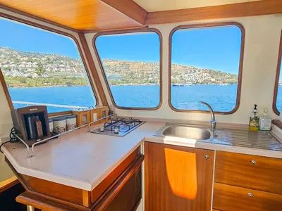 Galley of Sevill, a Gulet Custom built 183 yacht at Bodrum, Turkey