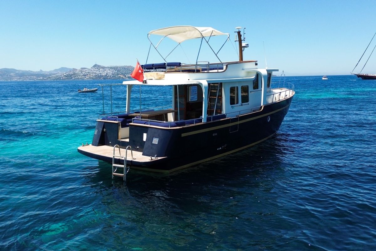 Exterior view of Sevill, a Gulet Custom built 183 yacht at Bodrum, Turkey
