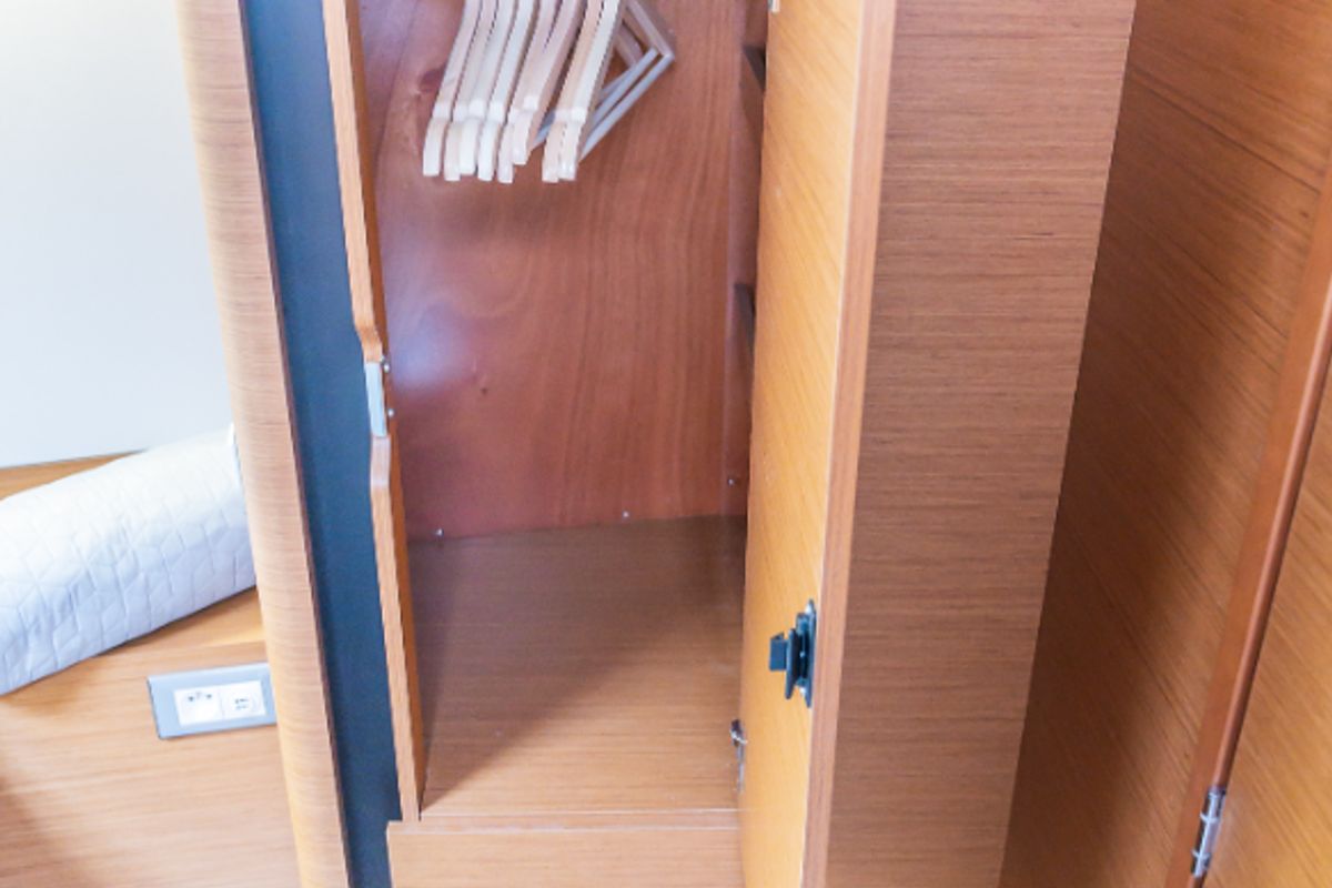 Cabin on Emotion, a Jeanneau Sun Odyssey 410 sailboat at Lavreotiki Municipal Unit, Greece
