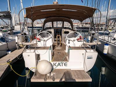 Cockpit of Kate, a Elan Impression 40.1 sailboat at Pirovac, Croatia