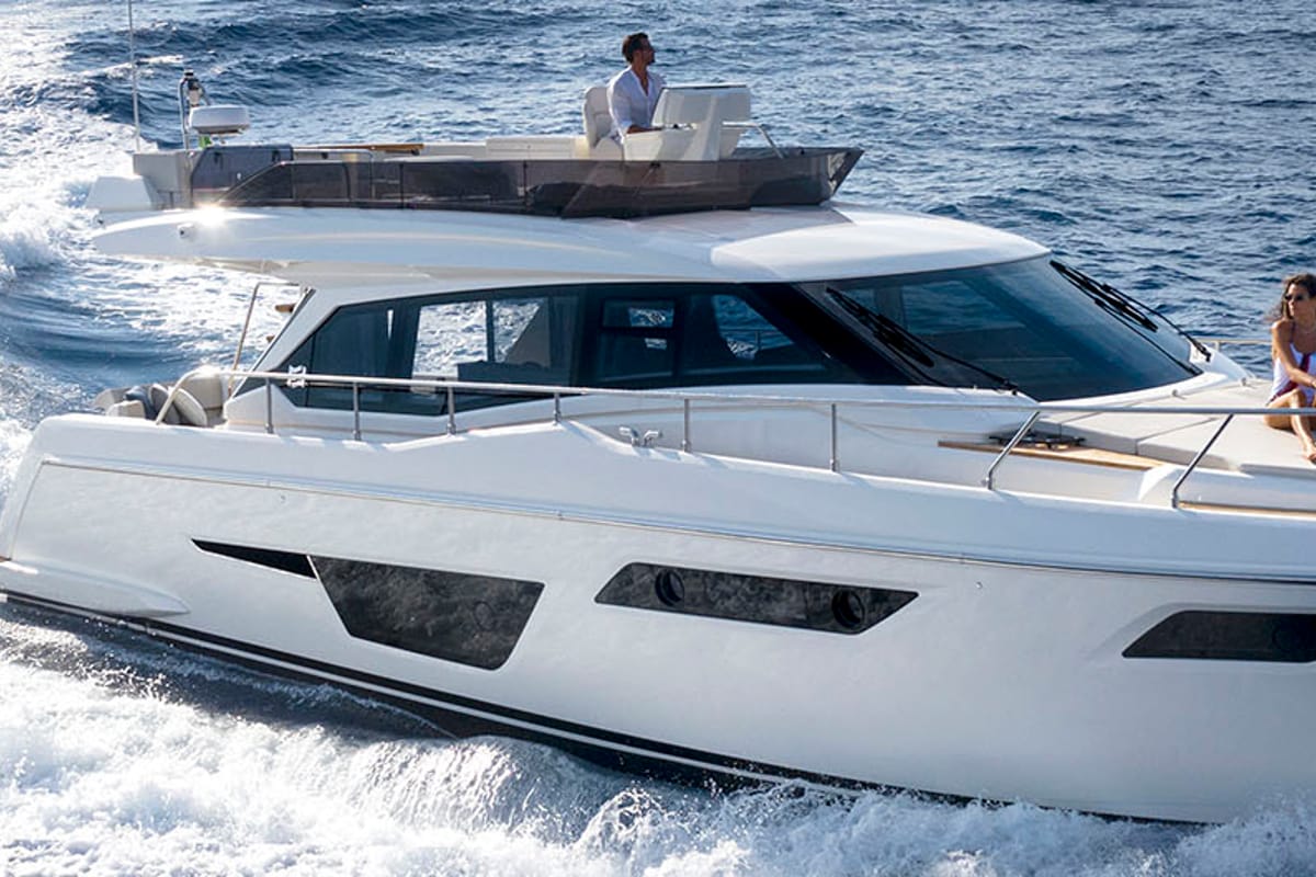 Exterior view of Anna, a Ferretti Yachts 500 yacht at Podstrana - Miljevac, Croatia