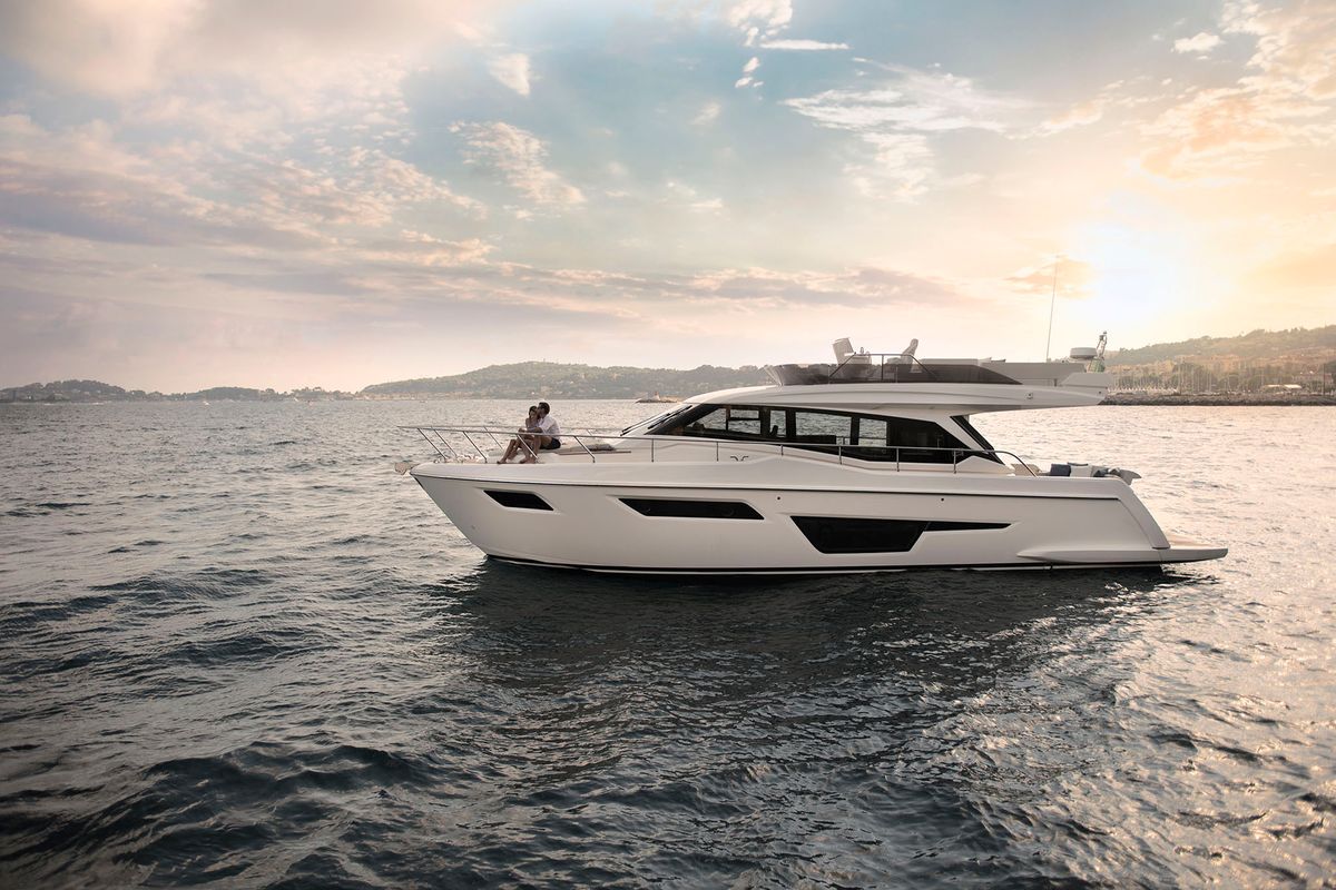 Exterior view of Anna, a Ferretti Yachts 500 yacht at Podstrana - Miljevac, Croatia