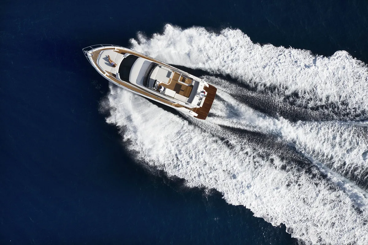 Exterior view of Anna, a Ferretti Yachts 500 yacht at Podstrana - Miljevac, Croatia