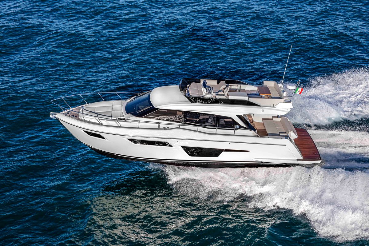 Exterior view of Anna, a Ferretti Yachts 500 yacht at Podstrana - Miljevac, Croatia