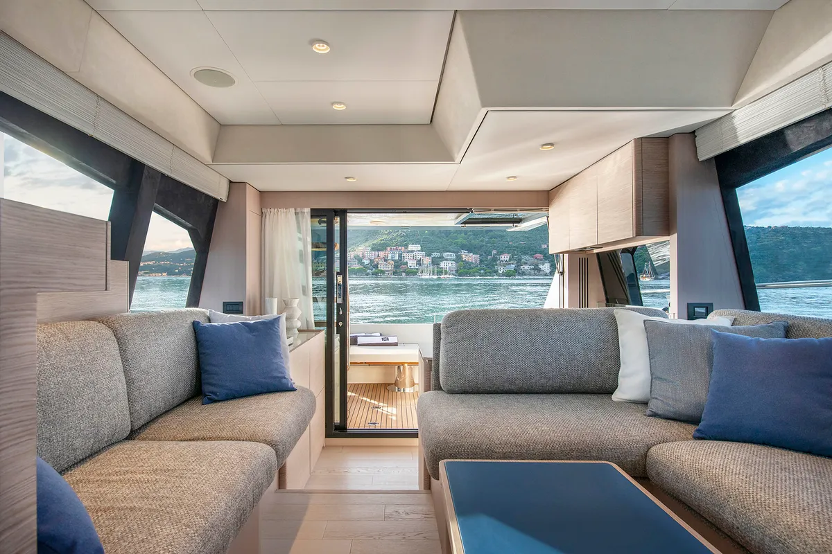 Salon of Anna, a Ferretti Yachts 500 yacht at Podstrana - Miljevac, Croatia