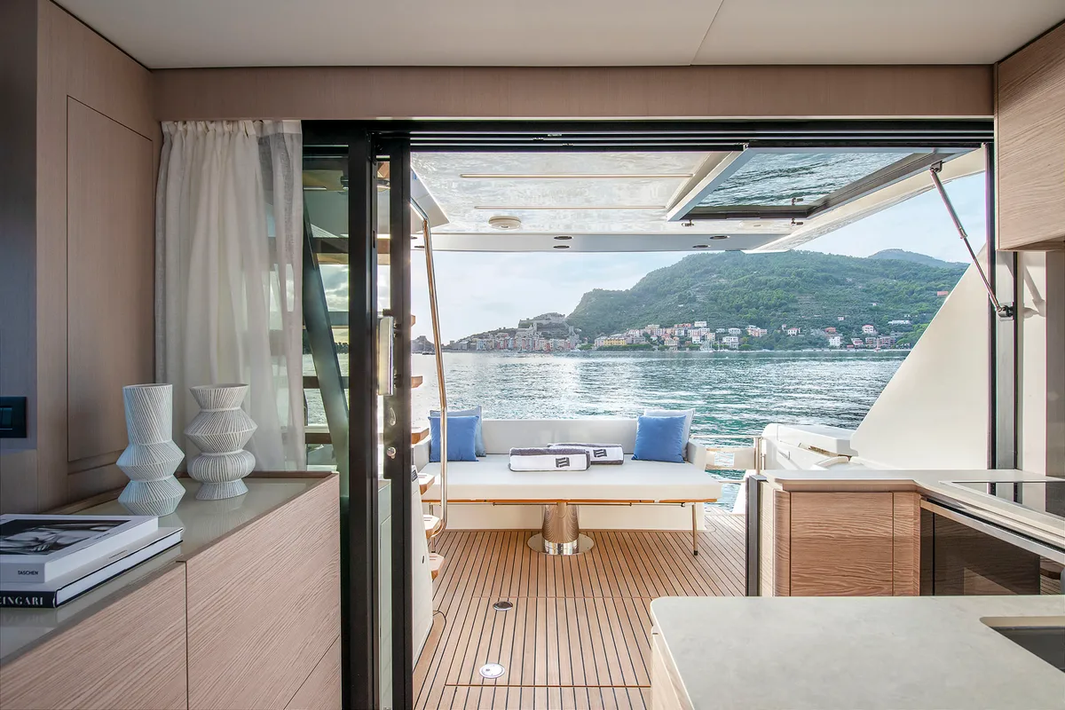 Salon of Anna, a Ferretti Yachts 500 yacht at Podstrana - Miljevac, Croatia