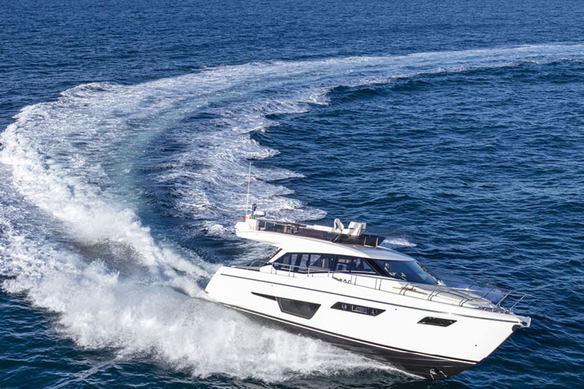 Exterior view of Anna, a Ferretti Yachts 500 yacht at Podstrana - Miljevac, Croatia