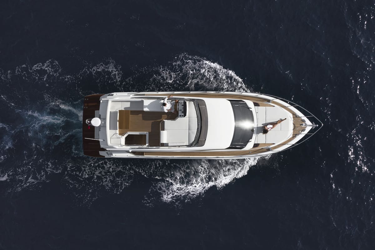 Exterior view of Anna, a Ferretti Yachts 500 yacht at Podstrana - Miljevac, Croatia