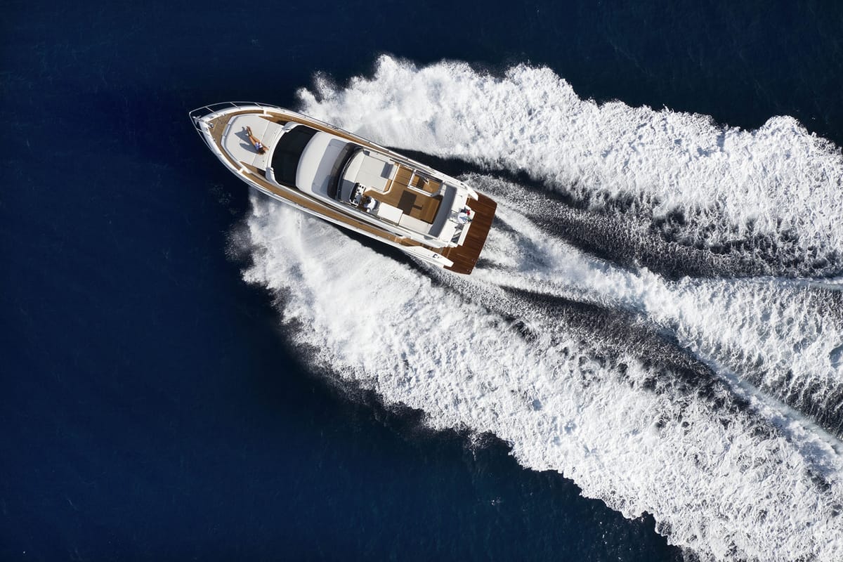 Exterior view of Anna, a Ferretti Yachts 500 yacht at Podstrana - Miljevac, Croatia
