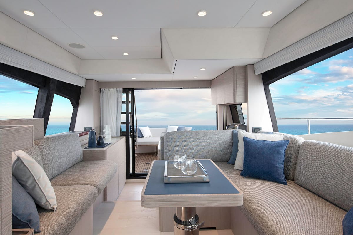 Salon of Anna, a Ferretti Yachts 500 yacht at Podstrana - Miljevac, Croatia