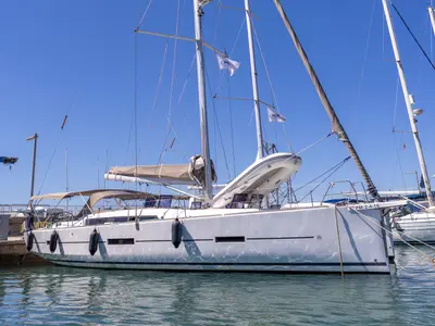 RUBIN, a Dufour Dufour 460 Grand Large sailboat at Port de Pollença, Spain