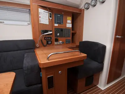 Salon of FURIA, a Hanse Yachts Hanse 505 sailboat at Grad Kaštela, Croatia