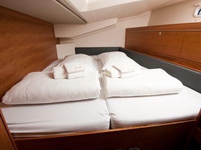 Cabin on FURIA, a Hanse Yachts Hanse 505 sailboat at Grad Kaštela, Croatia